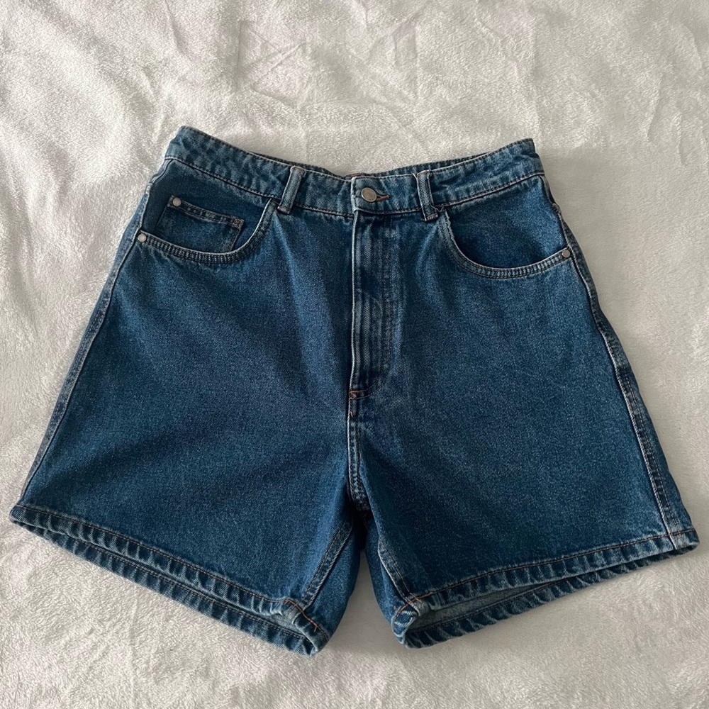Zara TRF Classic High waist 
Blue Denim Shorts Pre-owned